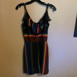 Voodoo Vixen Stripe Serape Cha Cha Romper